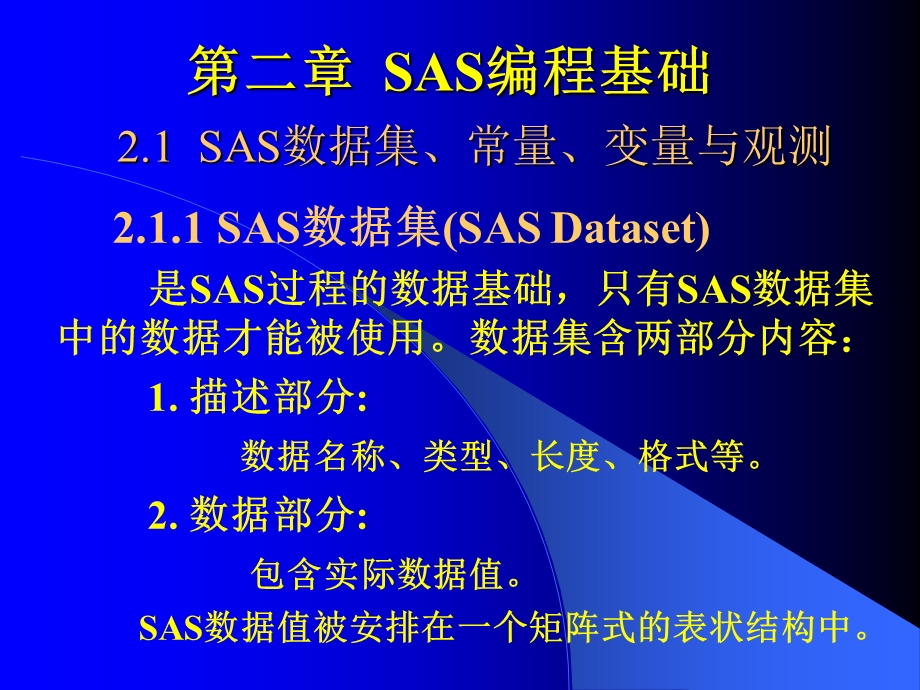 sas数据集常量变量与观测.ppt_第1页