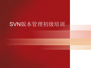 SVN和Tortoise基础培训.ppt