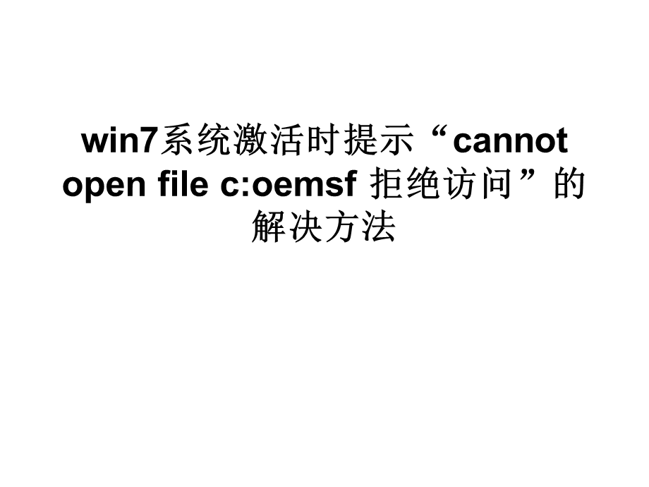 win7系统激活时提示.ppt_第1页