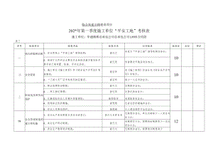 平安工地考核表季度 .docx