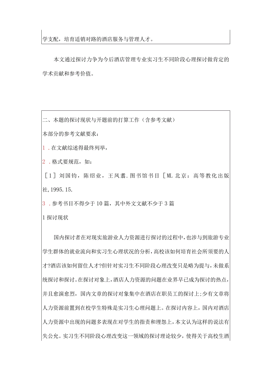 酒店管理专业实习生不同阶段心理变化及对策分析《开题报告书》-.docx_第3页