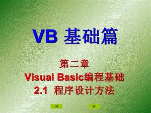 VB第二章VisualBasic编程基础.ppt