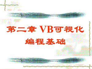 VB可视化编程基础.ppt