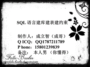 SQL语句建库建表建约束.ppt