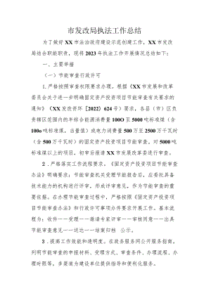 市发改局执法工作总结.docx