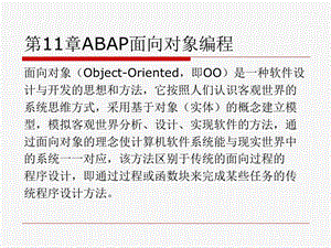 SAPABAP程序设计基础教程第11章.ppt