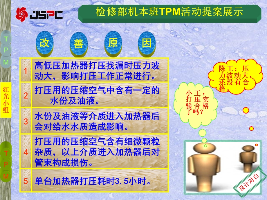 TPM提案展示(机本班高低压加热器打压找漏).ppt_第2页