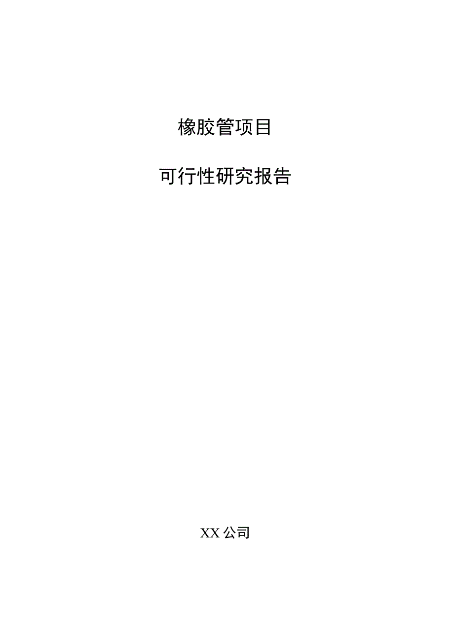 橡胶管项目可行性研究报告（参考范文）.docx_第1页