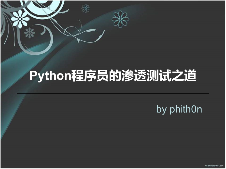 Python程序员的渗透测试之道.ppt_第1页