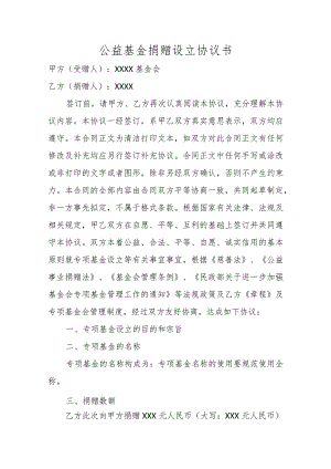 公益基金捐赠设立协议书.docx