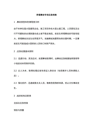 坍塌事故专项应急预案全.docx