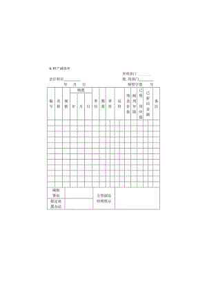 财产减损单样本.docx