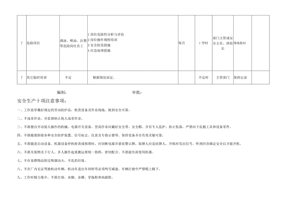 安全培训教育计划标准模板.docx_第3页