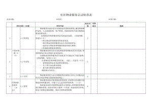 社区物业服务认证检查表.docx