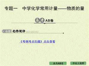 中学化学常用计量-物质的量.ppt