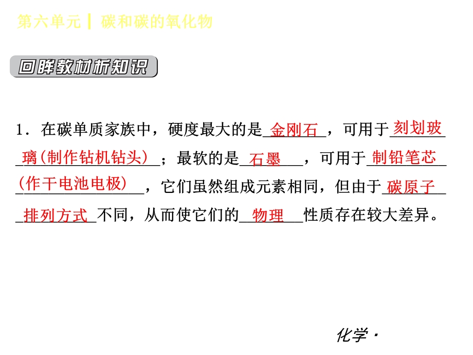 人教版九年级化学复习第六单元碳和碳的氧化物(共35张).ppt_第3页