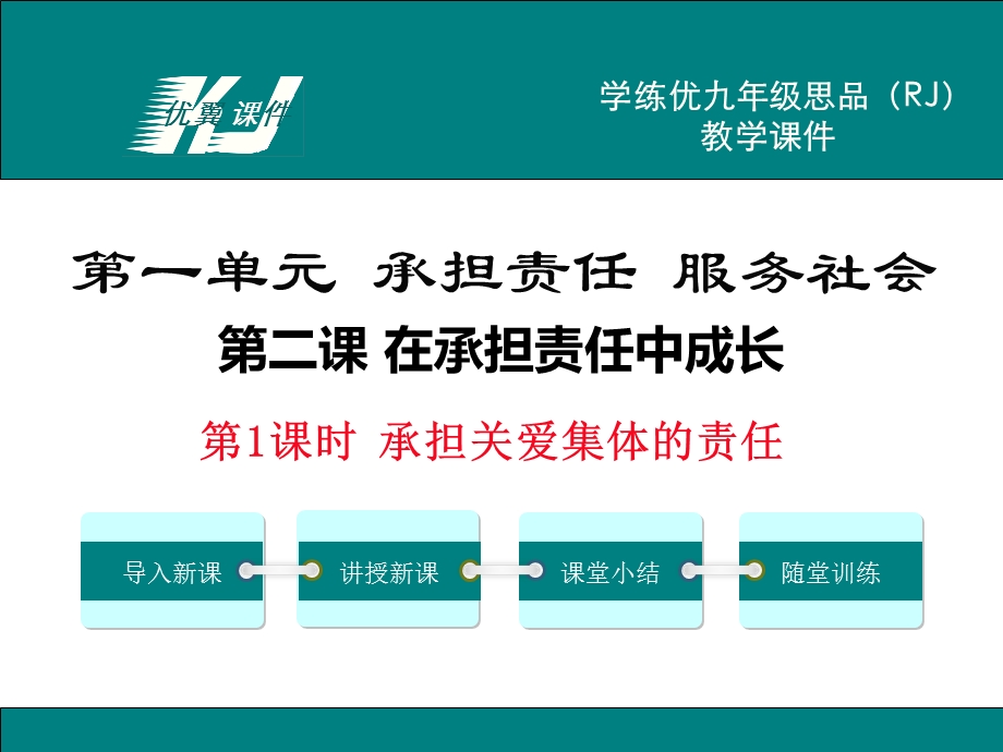 九年级思品全册(人教版)教学课件-第1课时承担关爱集体的责任.ppt_第1页