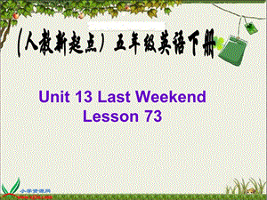 人教新起点版英语五年级下册《Unit13Lesson73》课件.ppt