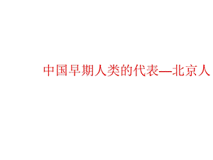 七年级上册历史第一课中国境内早期人类代表北京人.ppt