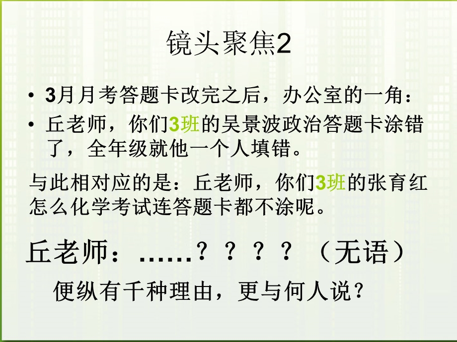 中学主题班会之班级建设系列目睹高一班之怪现状.ppt_第3页