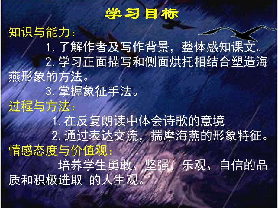 人教新课标版初中八下《海燕》第一课时.ppt_第3页