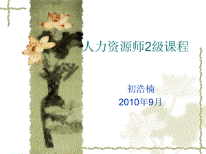 人力资源管理师(二级)学习资料.ppt