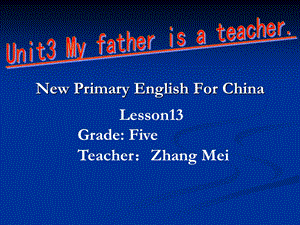 人教新版五年级英语上lesson13课件.ppt