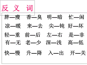 二年级上册近义词、反义词.ppt