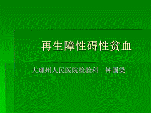 再生障性碍性贫血.ppt