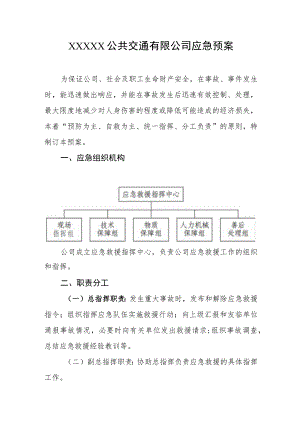 公共交通有限公司应急预案.docx