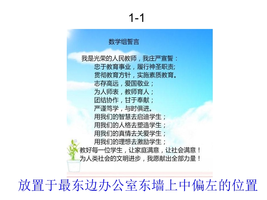 八年级数学组教师办公室文化设计方案.ppt_第1页