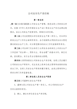 公司安全生产责任制-实现零事故.docx