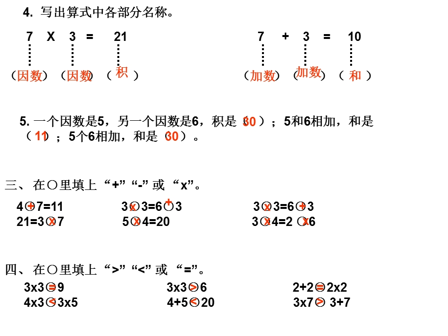 人教版小学二年级上册数学第三单元复习题.ppt_第2页