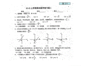 八上数学期末复习卷解答详解版.ppt