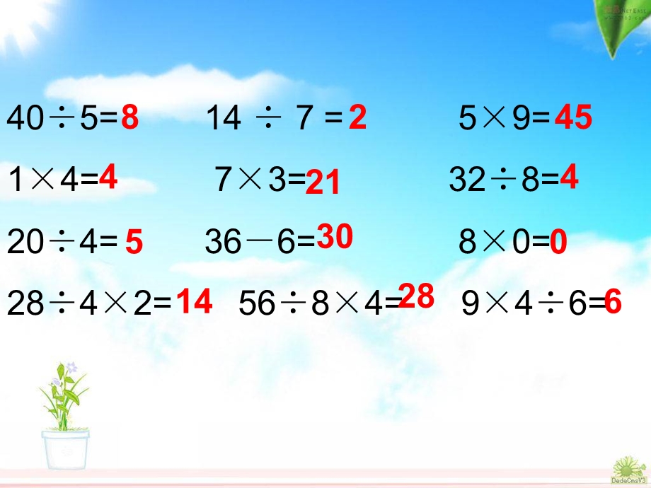 人教版数学二年级下册《第四单元复习1》.ppt_第2页