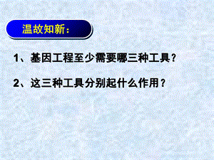 人教版教学课件山东省沂水一中高二生物《12基因工程的基本操作程序》课件(选修三).ppt