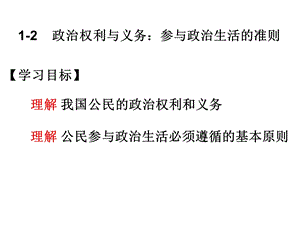 人教高一政治必修二1-2政治权利与义务：参与政治生活.ppt