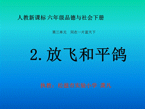 人教版六年级下册第三单元品德与生活《放飞和平鸽PPT课件》.ppt