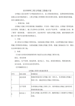 农田林网工程文明施工措施计划.docx