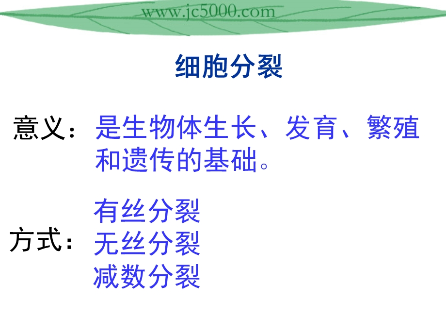 人教版教学课件细胞分裂、有丝分裂和减数分裂对比.ppt_第1页