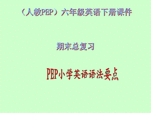 六年级英语下册语法要点期末复习.ppt