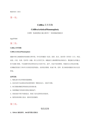 医美胸部整形项目品牌营销包装.docx