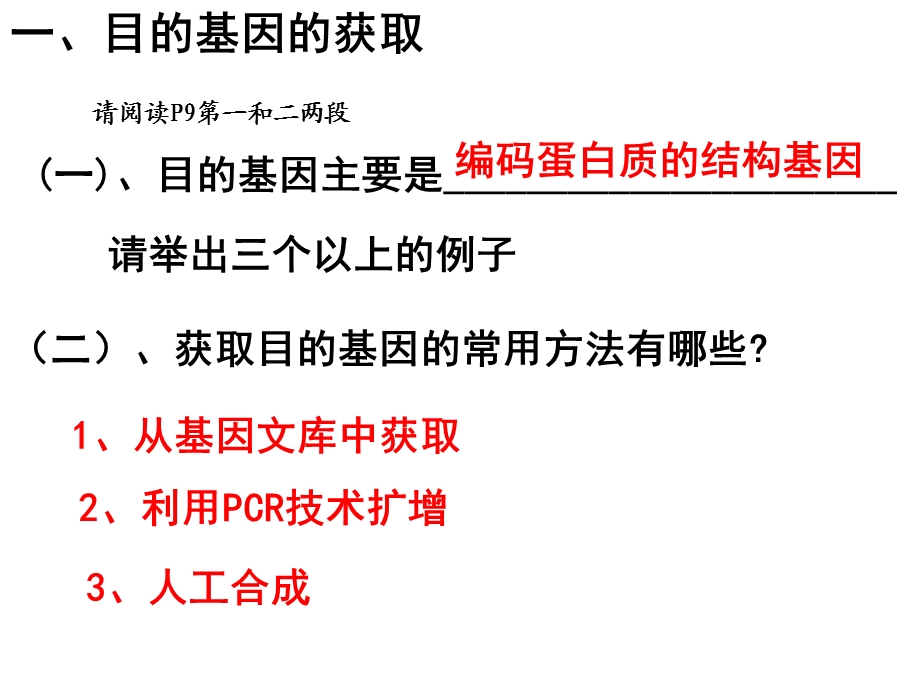 人教版教学课件人教版基因工程的基本操作程序.ppt_第3页