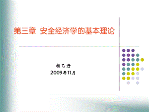 安全经济学-第三章.ppt