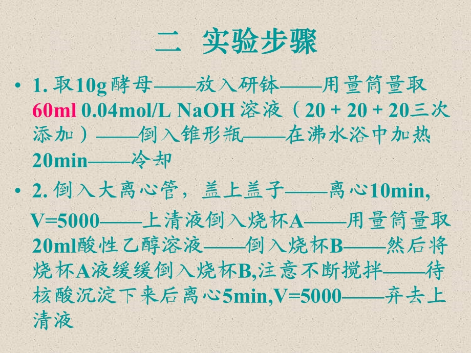 实验六酵母核糖核酸的分离及组分.ppt_第3页