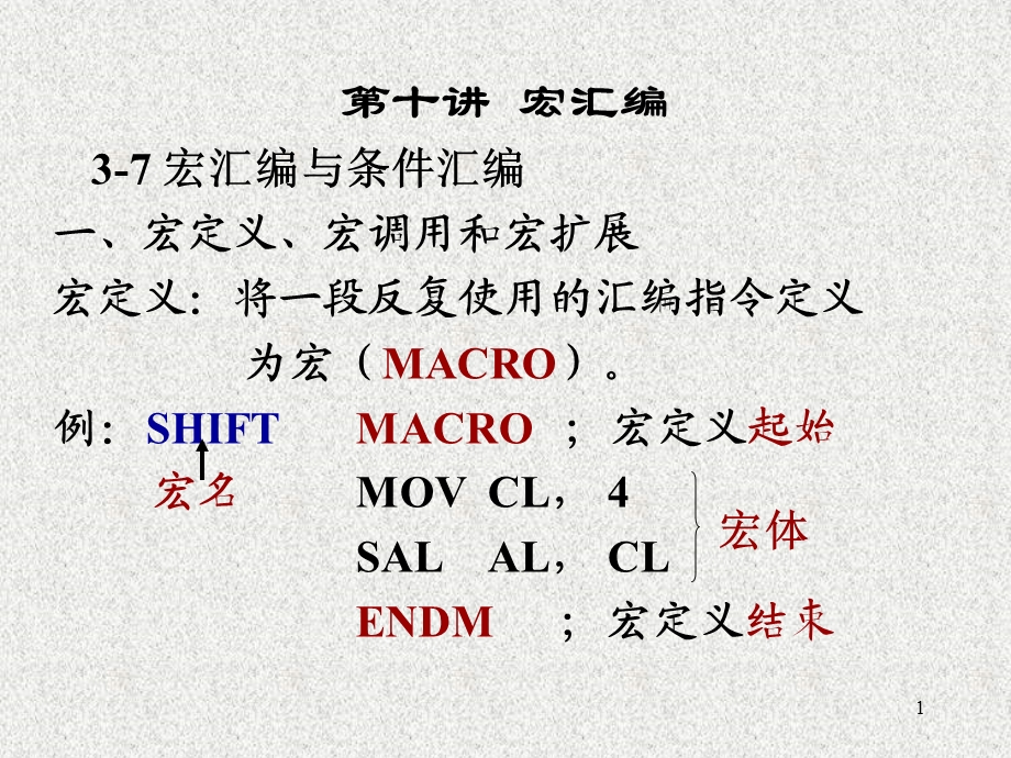 宏汇编、C语言调用汇编.ppt_第1页