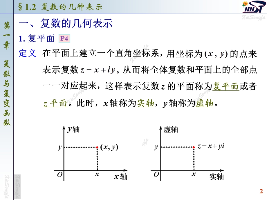 复变函数与积分变化课件1.2复数的几种表.ppt_第2页