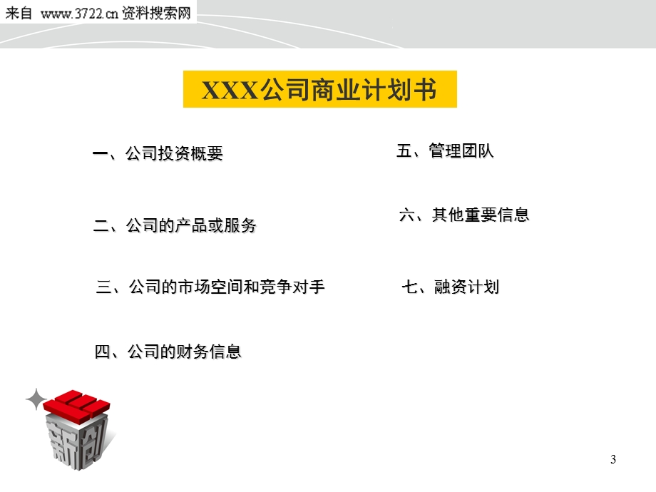 商业计划书标准模板).ppt_第3页