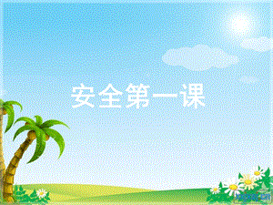 小学班队活动：安全第一课.ppt