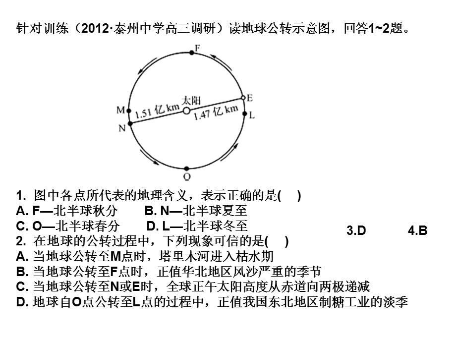 地球公转及地理意义高三复习.ppt_第2页